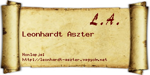 Leonhardt Aszter névjegykártya